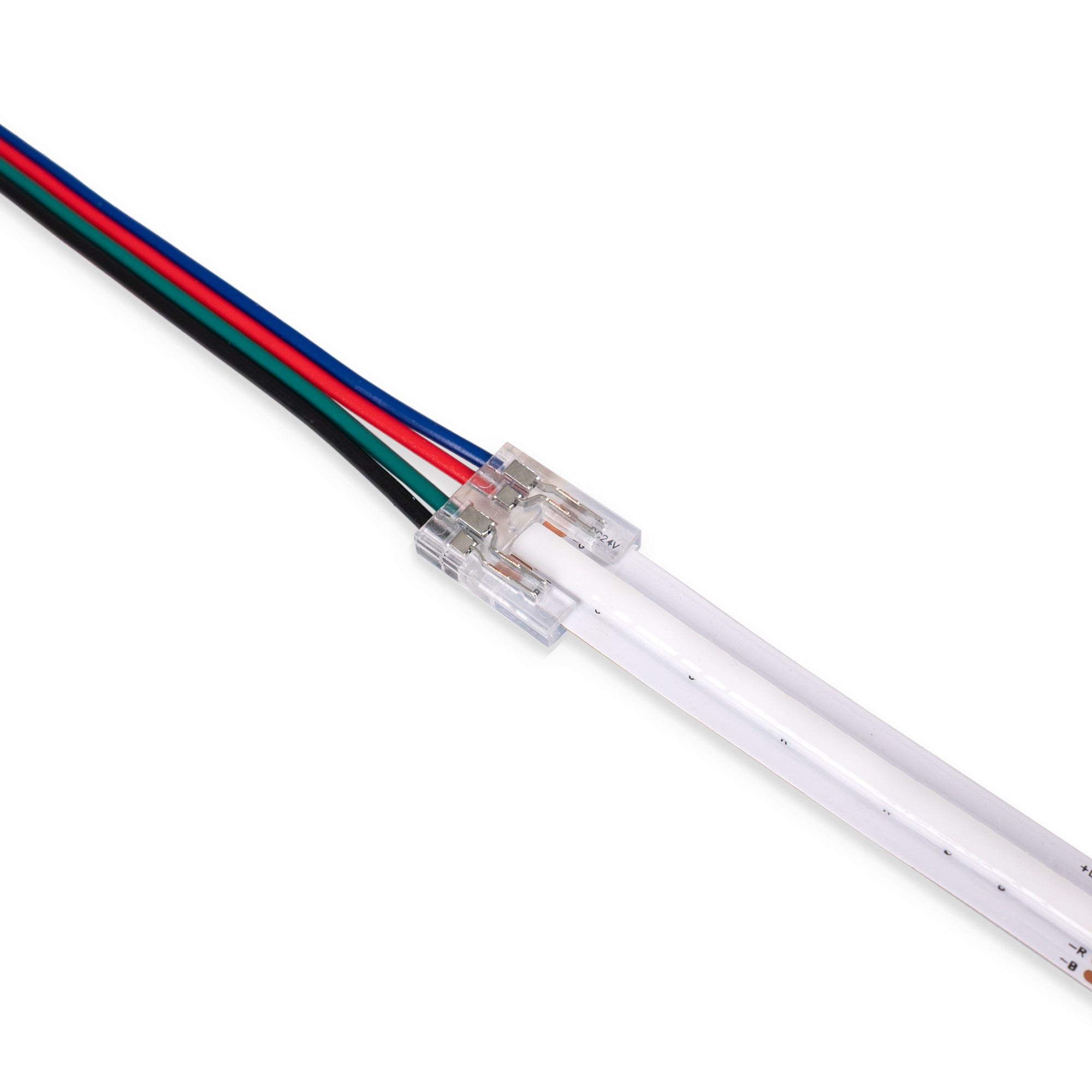 Conector tira LED COB a fuente de alimentación - RGB - 12mm - IP20