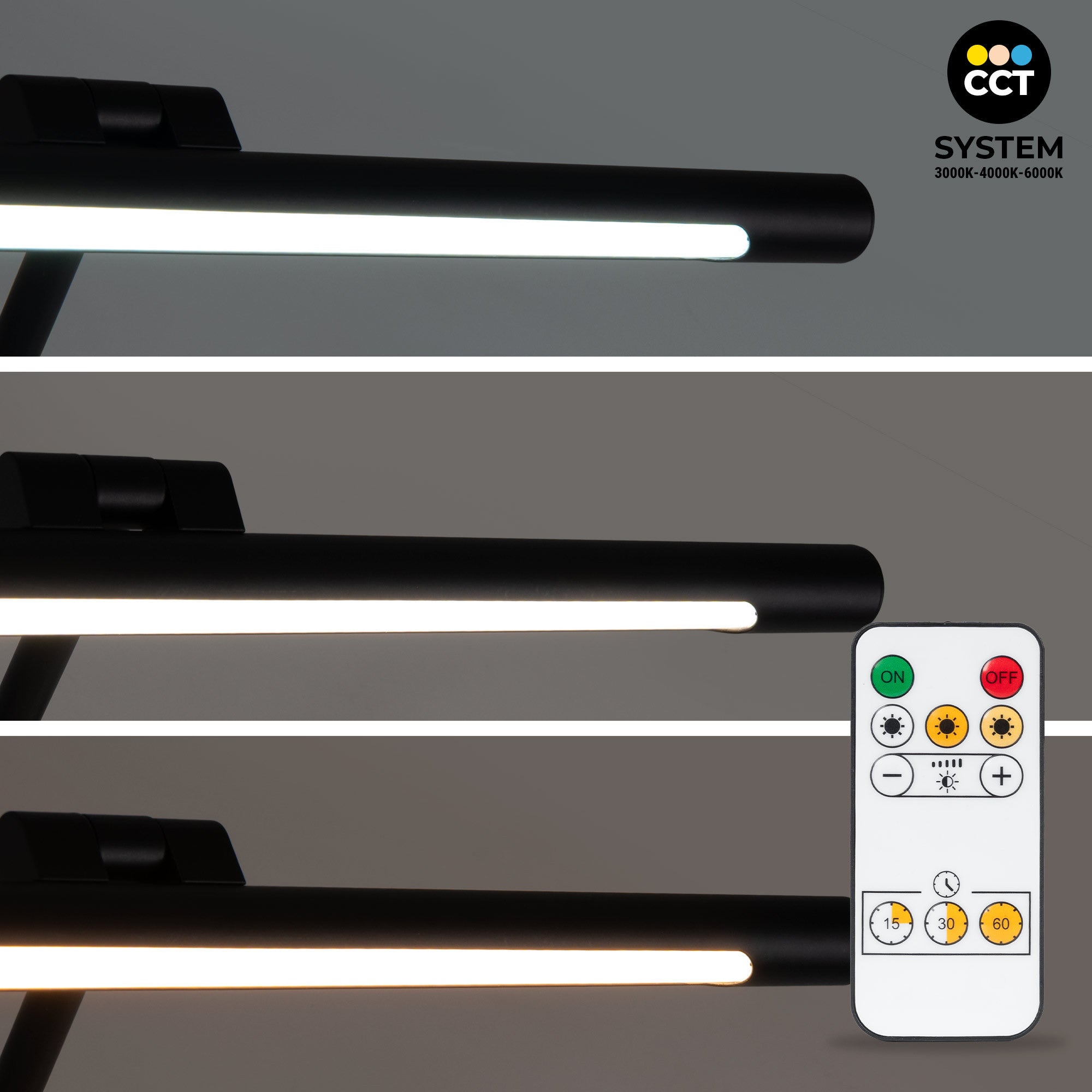 Aplique LED tubular con batería - 4W - Mando a distancia - CCT + DIM + Temporizador (27)