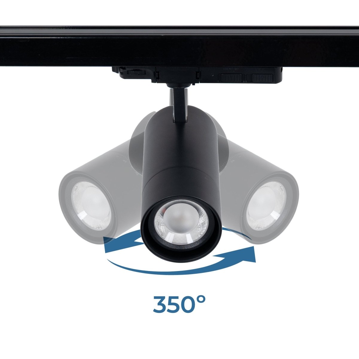 Proyector LED para carril trifásico - Potencia ajustable + ZOOM: 25W/30W/35W - CCT - Barcelona Led-