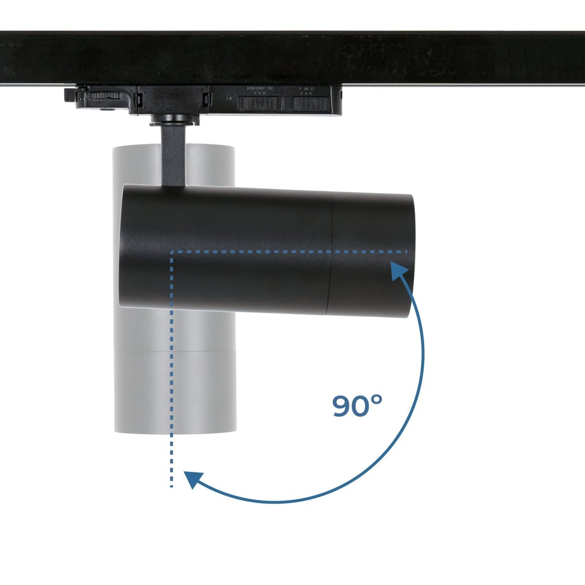 Proyector LED para carril trifásico - Potencia ajustable + ZOOM: 25W/30W/35W - CCT - Barcelona Led-