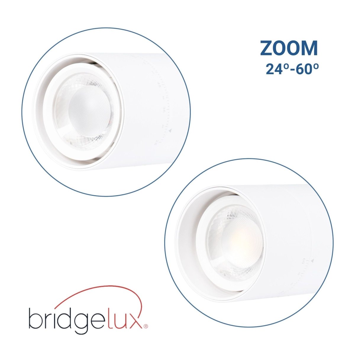 Proyector LED para carril trifásico - Potencia ajustable + ZOOM: 25W/30W/35W - CCT - Barcelona Led-
