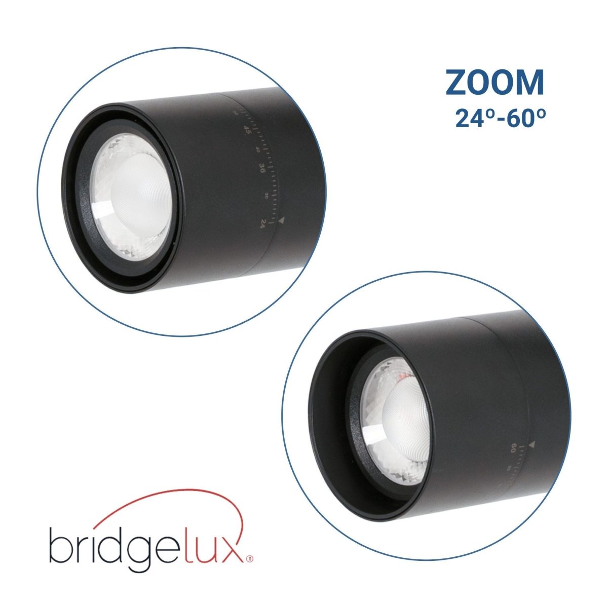Proyector LED para carril trifásico - Potencia ajustable + ZOOM: 25W/30W/35W - CCT - Barcelona Led-
