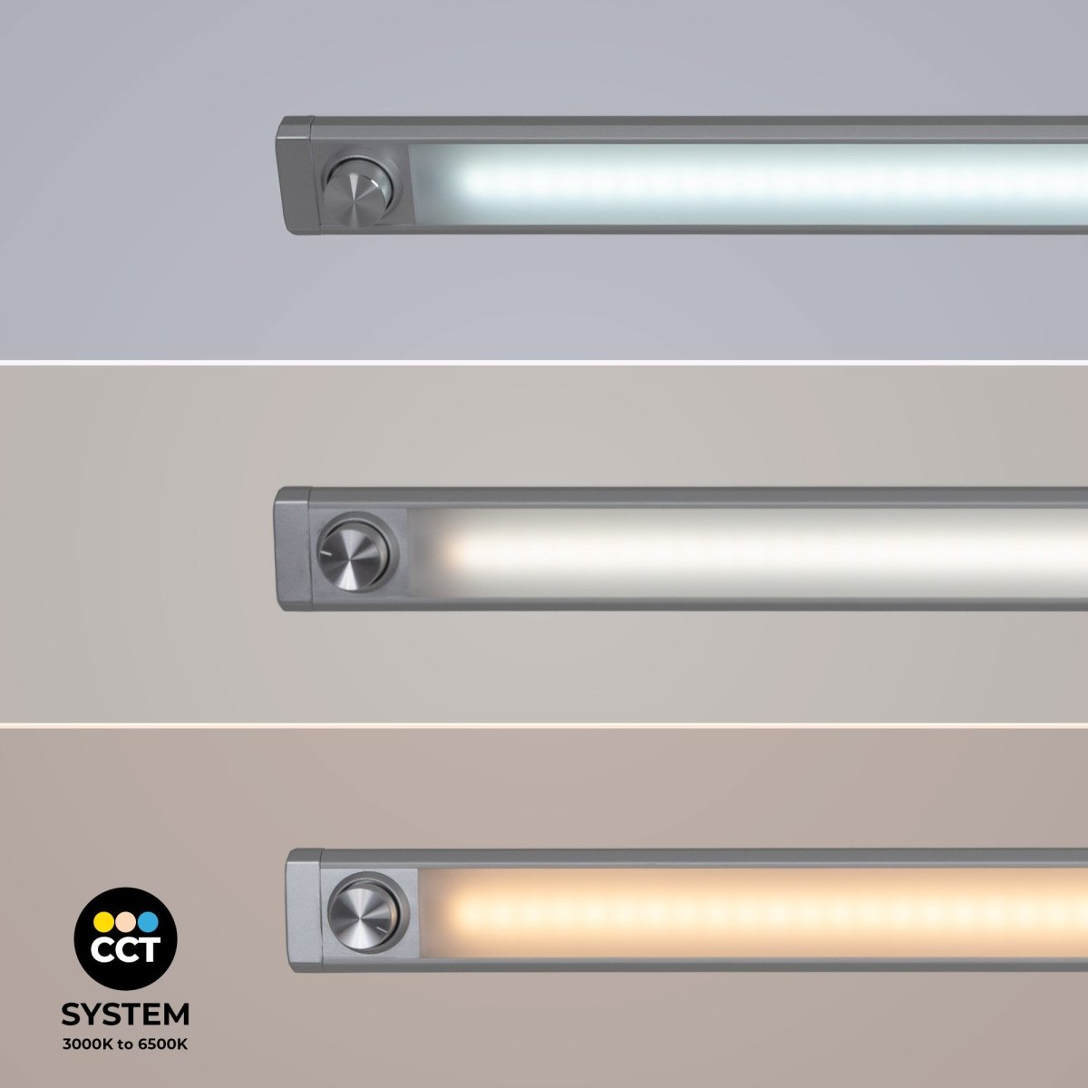 Regleta LED bajo mueble - 8W - CCT - Intensidad regulable - 60cm - Barcelona Led-