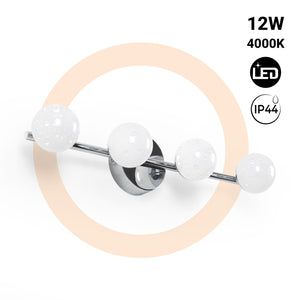 Aplique LED para baño - Esferas frontales - 12W - 4000K