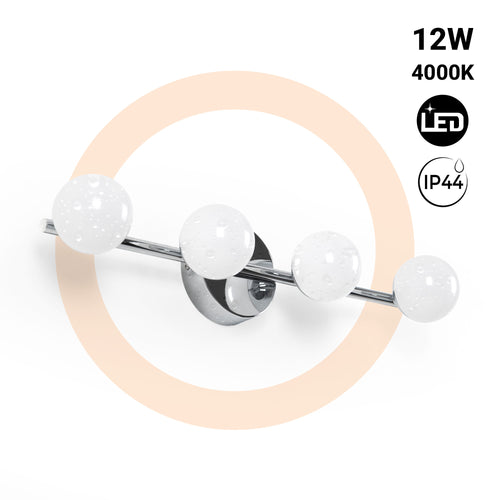 Aplique LED para baño - Esferas frontales - 12W - 4000K