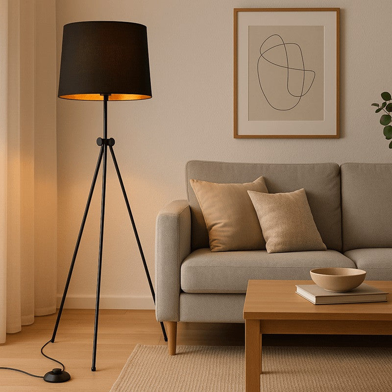 Lámpara de pie vintage "KAPPEN" con Trípode (5)