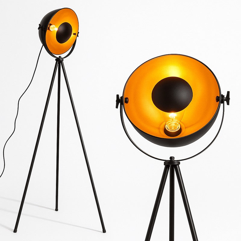 Lámpara de pie vintage con trípode "Galilen" - E27