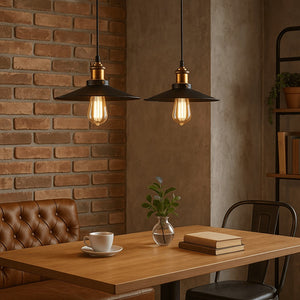 Lámpara colgante Retro "CLOCK WORK" con casquillo E27 60W (13)