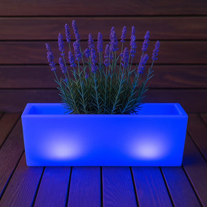 Macetero rectangular LED RGBW - 24W - Recargable - Mando a distancia (19)