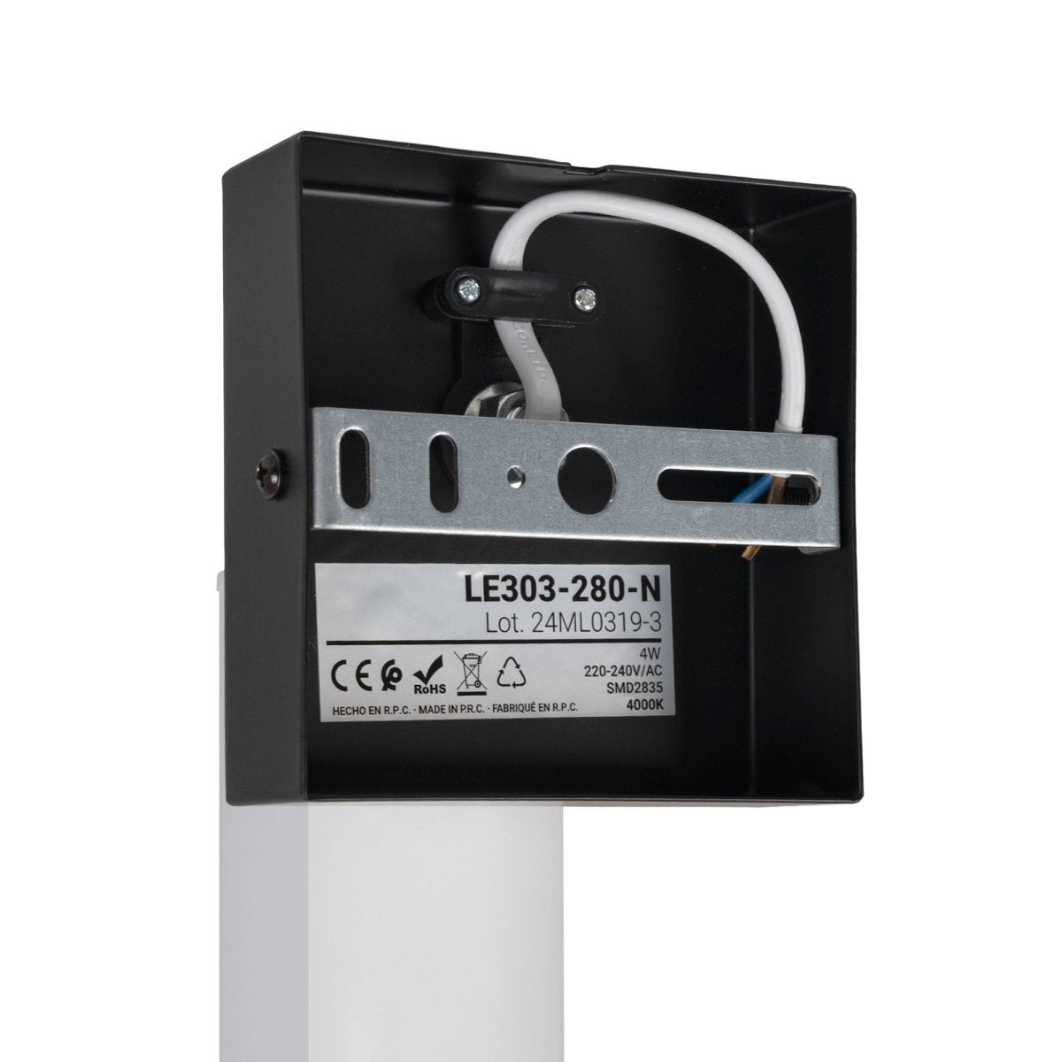 Aplique LED tubular para baño - 4W - 320lm - IP44 - Barcelona Led-