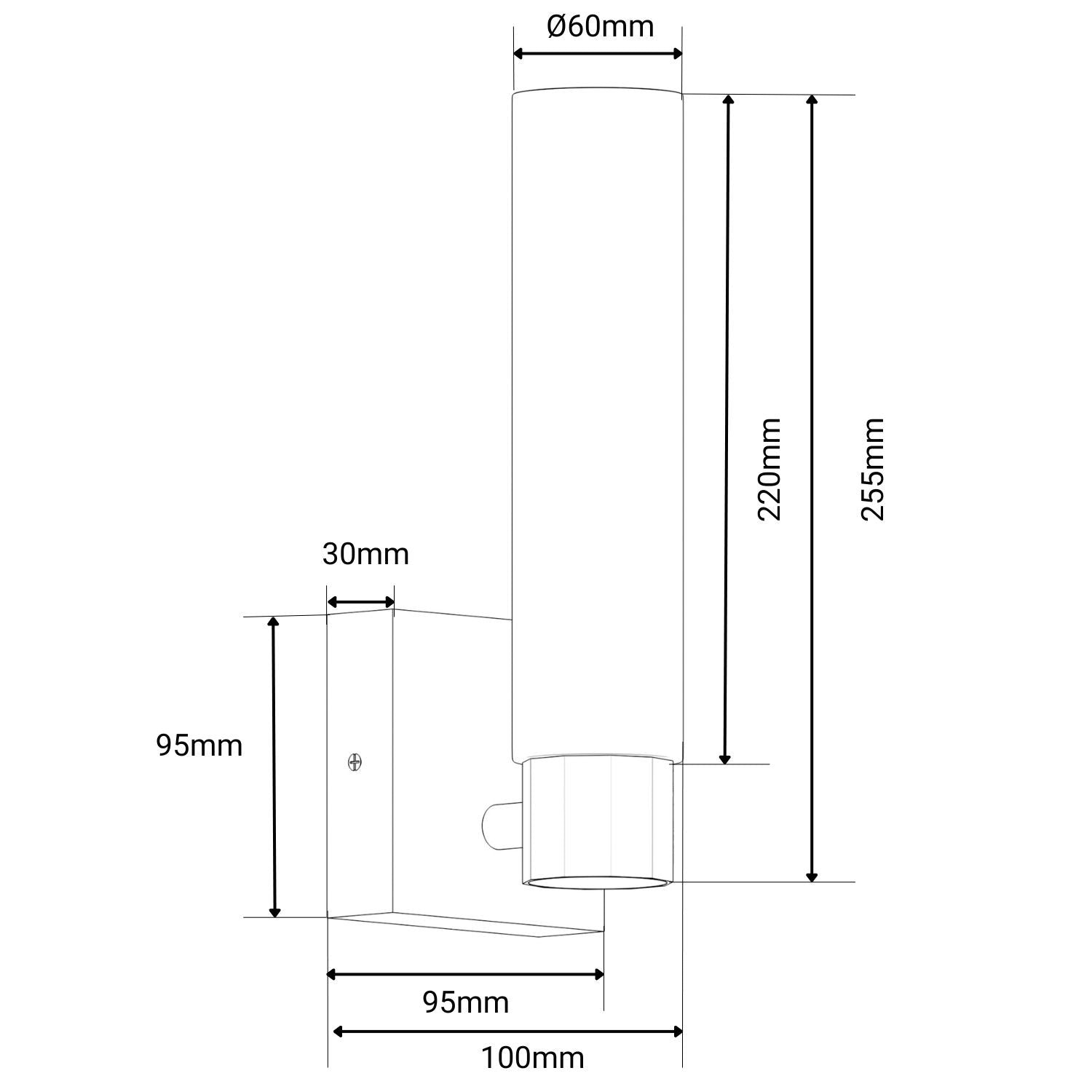 Aplique LED tubular para baño - 4W - 320lm - IP44 (40)