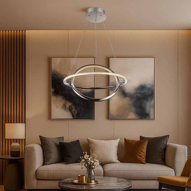 Lámpara colgante LED "SIRKLER" 28W efecto cuarzo (5)