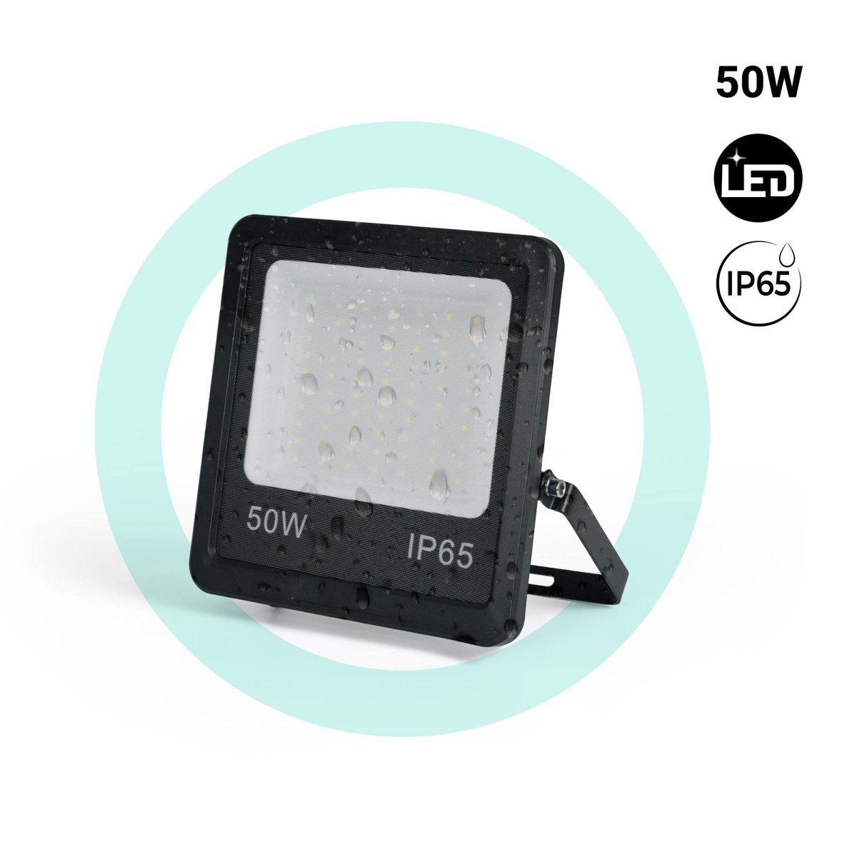 Proyector LED de exterior - 50W - Negro - IP65 - Barcelona Led-