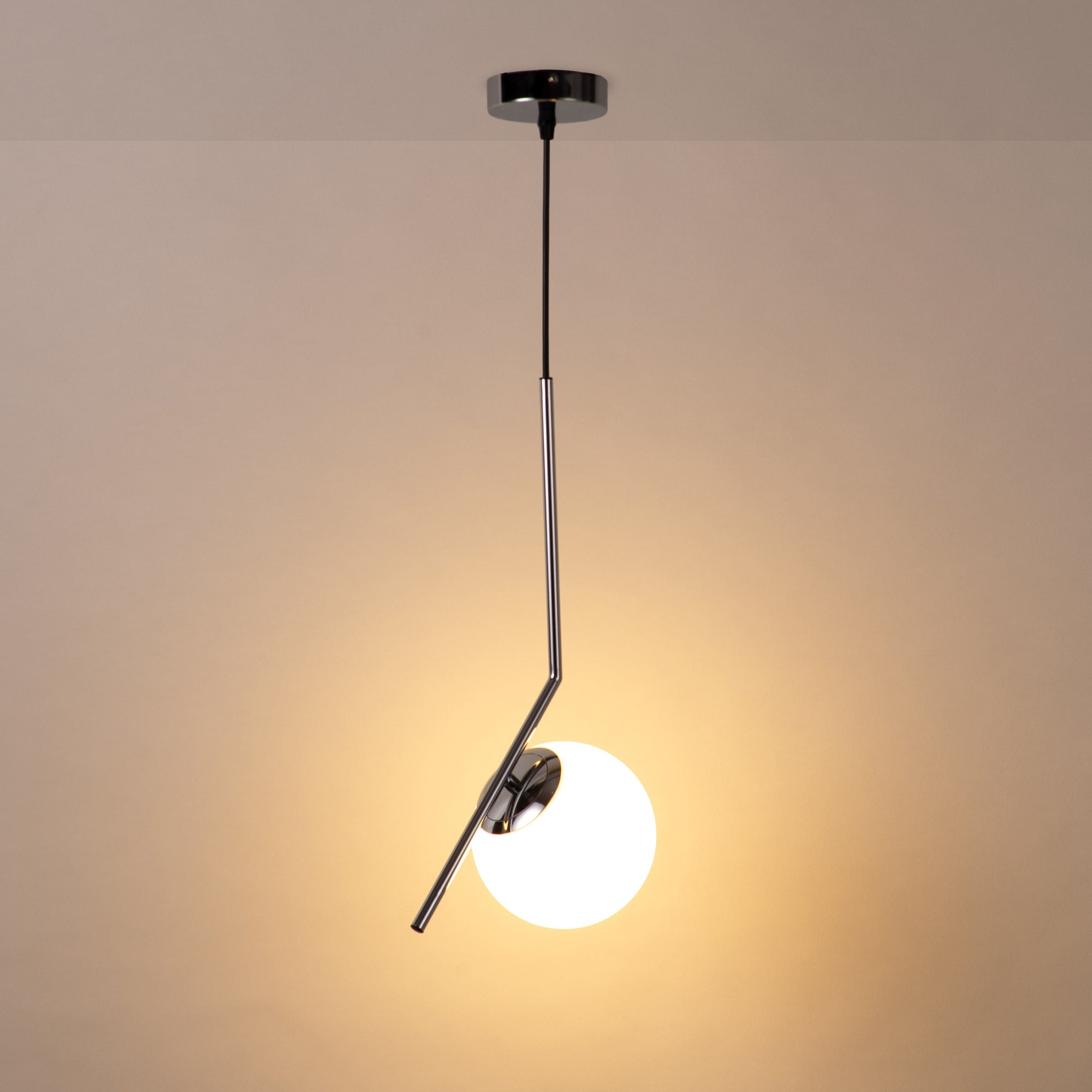 Lámpara colgante bola cristal "HERMI" - E27 (58) & Lámpara colgante bola cristal "HERMI" - E27