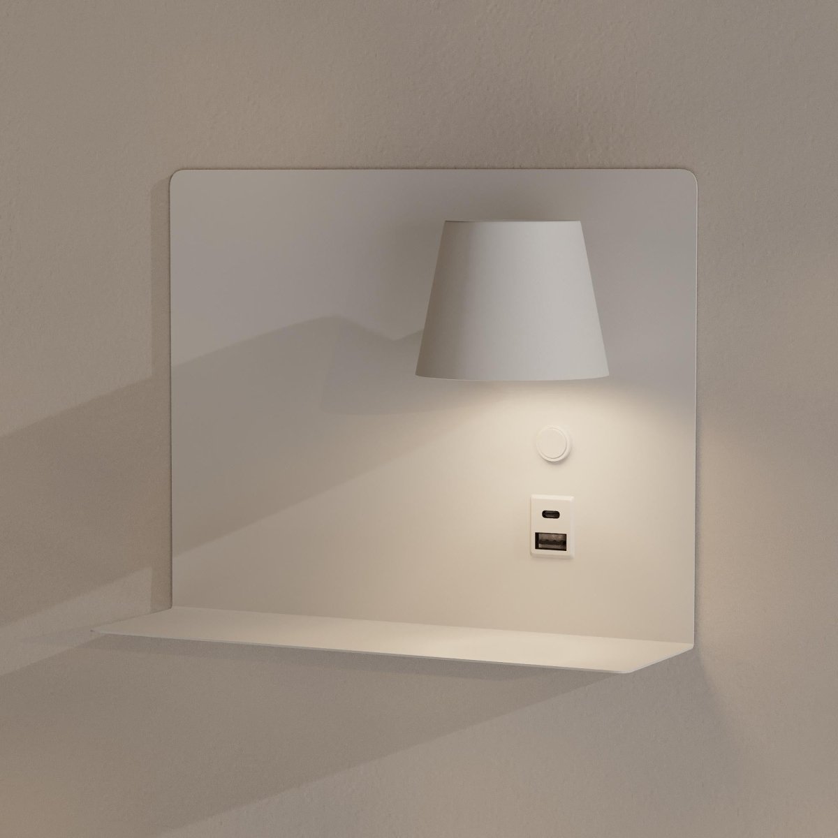 Aplique de pared para lectura con puerto USB y USBC "BASKOP" - 6W - Izquierda y Derecha - Barcelona Led-Decoración