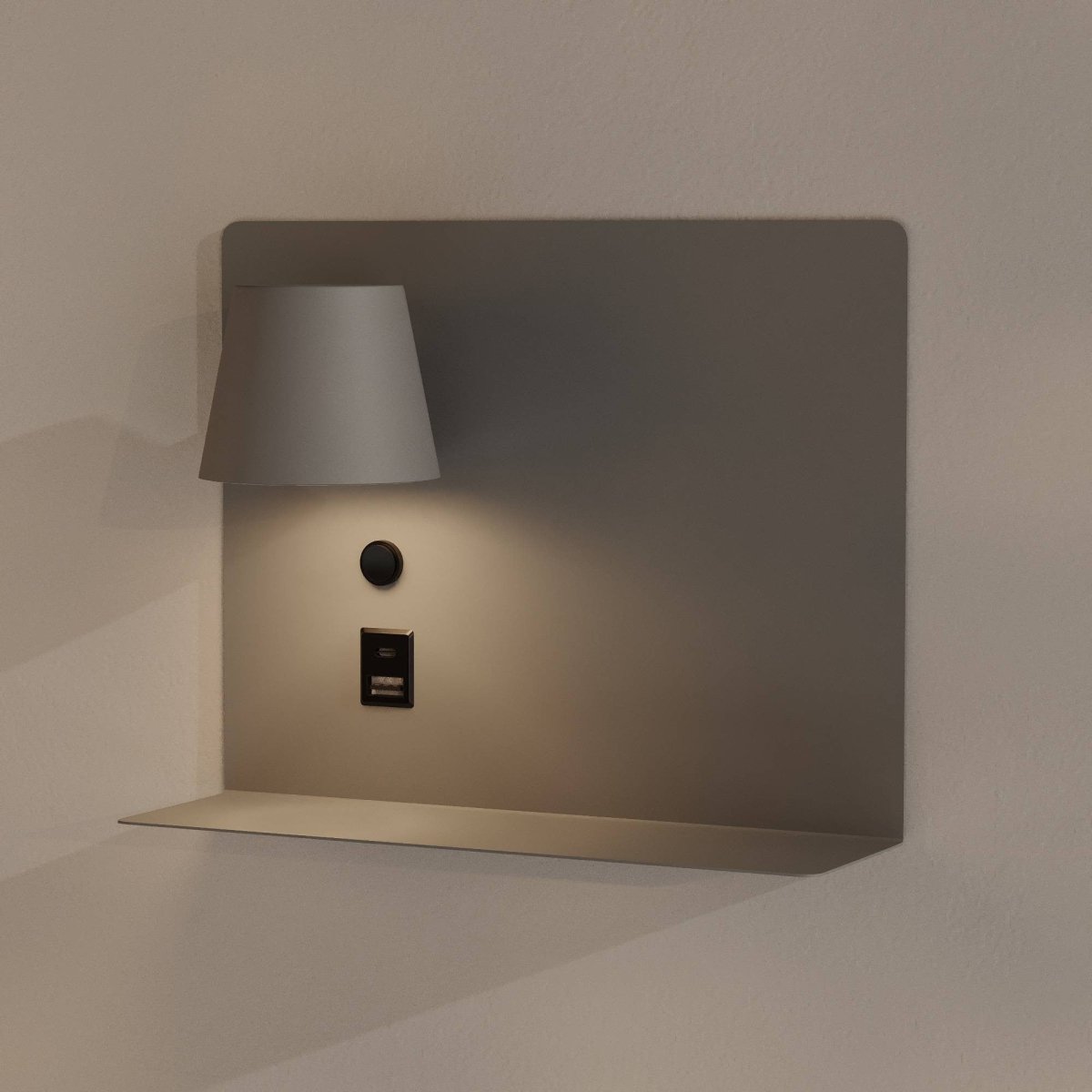 Aplique de pared para lectura con puerto USB y USBC "BASKOP" - 6W - Izquierda y Derecha - Barcelona Led-Decoración