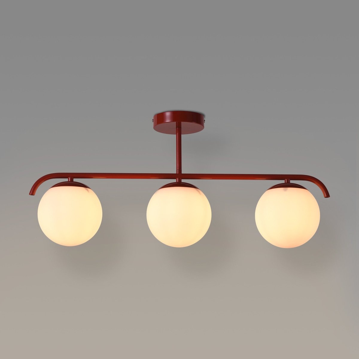 Lámpara de techo triple bolas cristal "TALÍ" - 3xE27 - Barcelona Led-Decoración