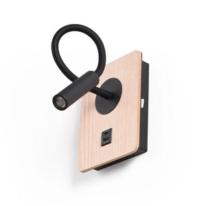 Aplique de pared flexible para lectura "LONDON" - Chip CREE - 3W - USB+USBC (11)