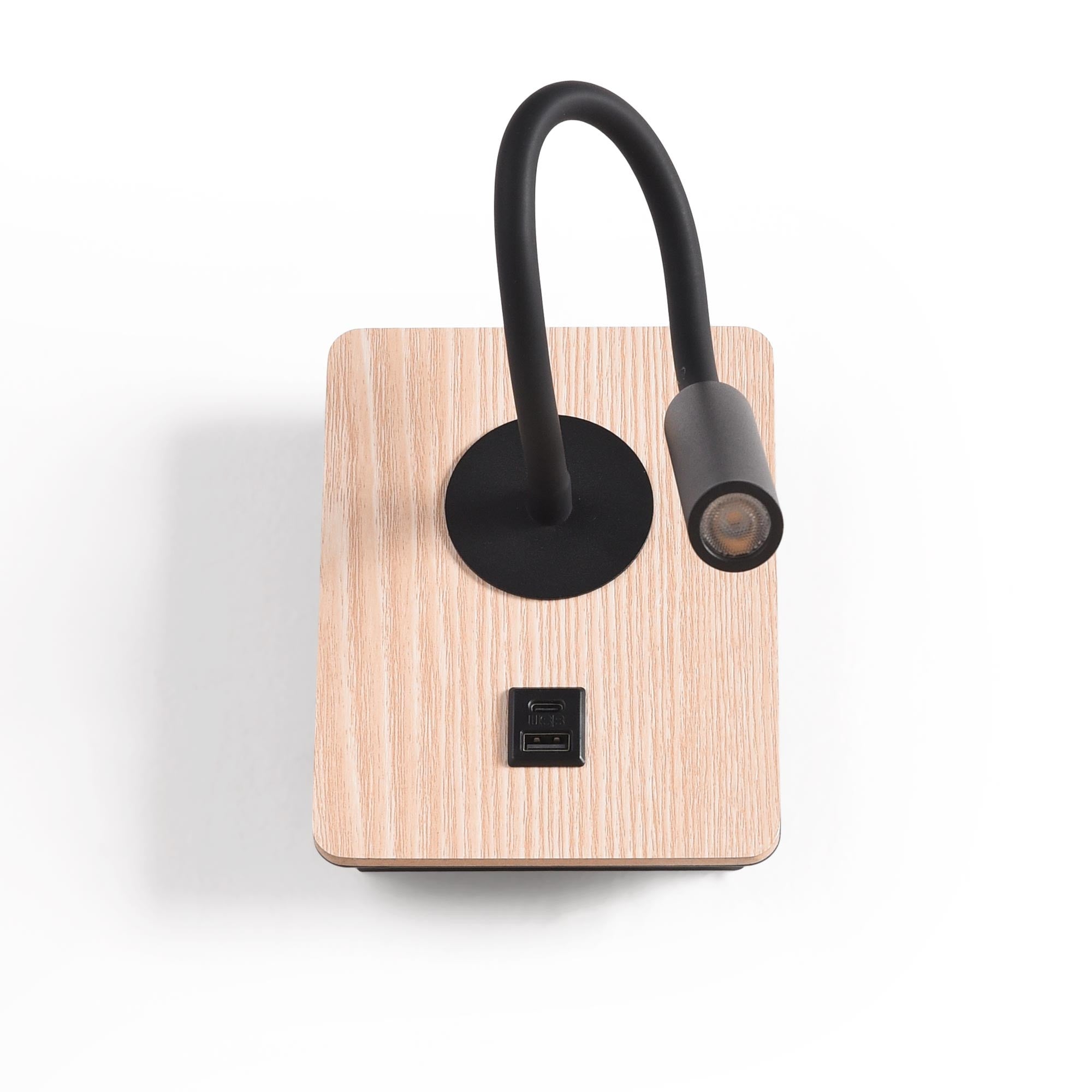 Aplique de pared flexible para lectura "LONDON" - Chip CREE - 3W - USB+USBC (13)