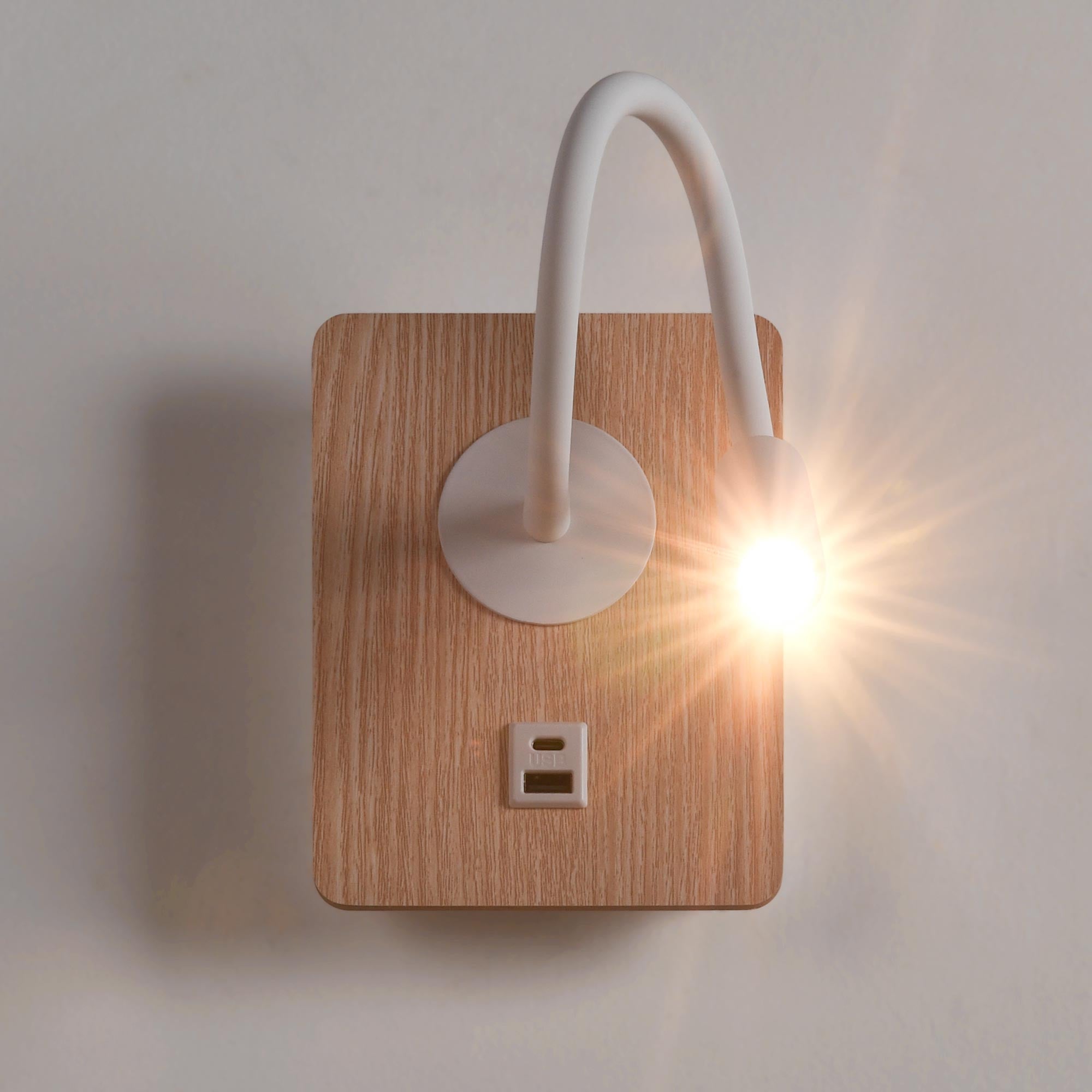 Aplique de pared flexible para lectura "LONDON" - Chip CREE - 3W - USB+USBC (25)