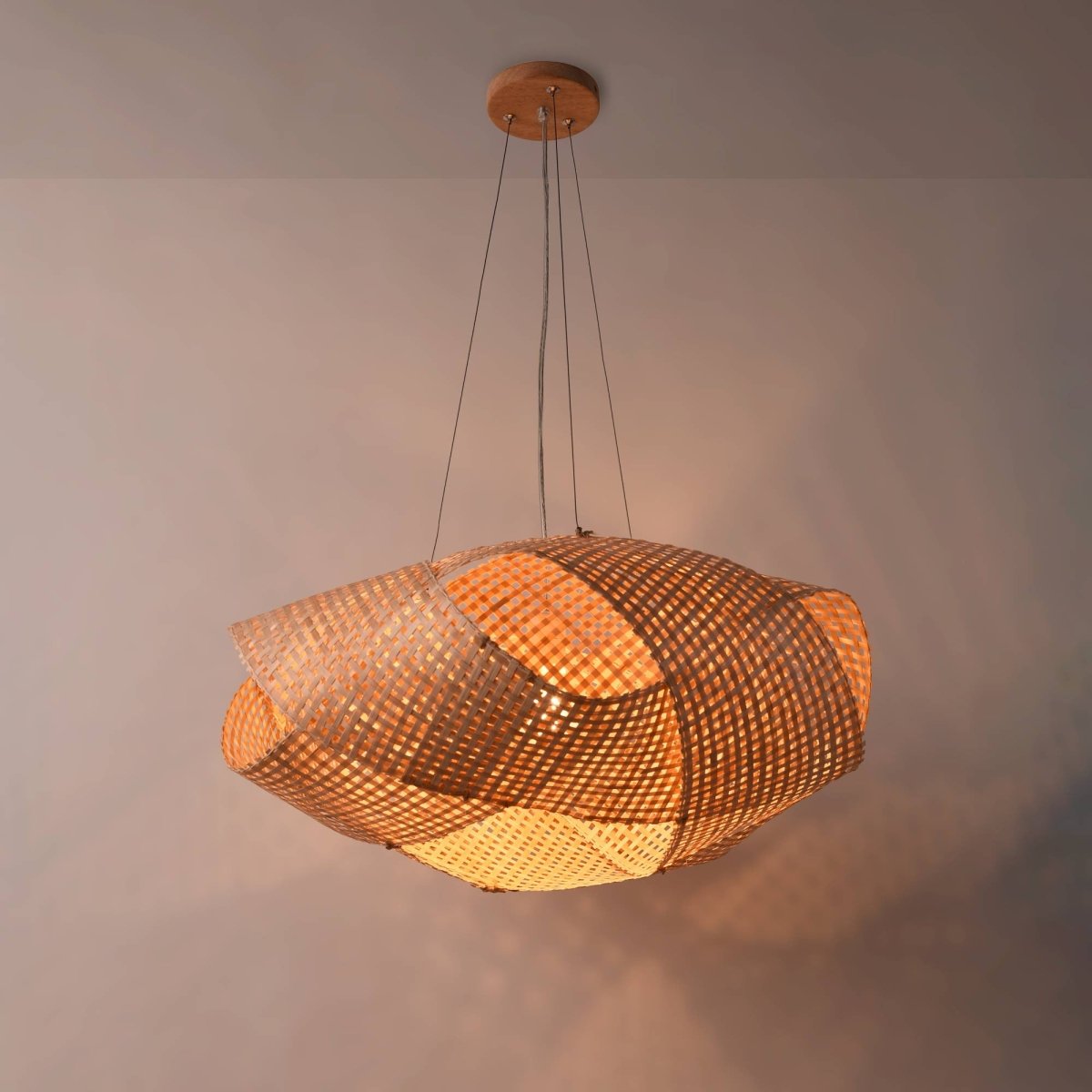 Lámpara colgante de mimbre "NIDO" - E27 - Barcelona Led-Decoración