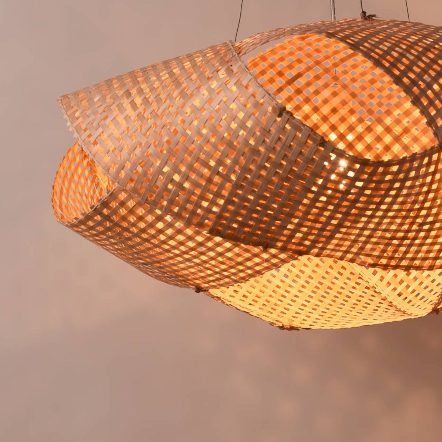 Lámpara colgante de mimbre "NIDO" - E27 (6)