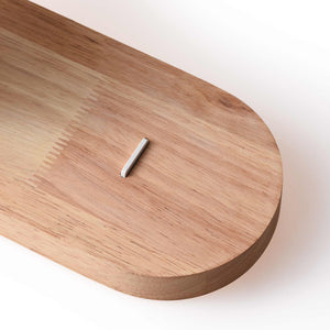 Aplique de pared bola cristal "SOMA" con interruptor - E27 - Madera (3)