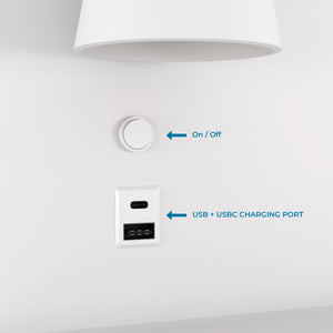 Aplique de pared para lectura con puerto USB y USBC "BASKOP" - 6W - Izquierda y Derecha (44)