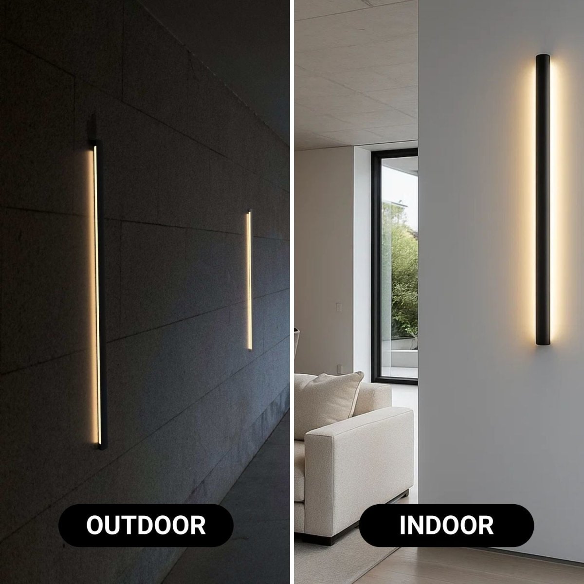 Aplique de pared interior/exterior - 22W - 2700K - 1100mm - IP65 - Barcelona Led-Decoración