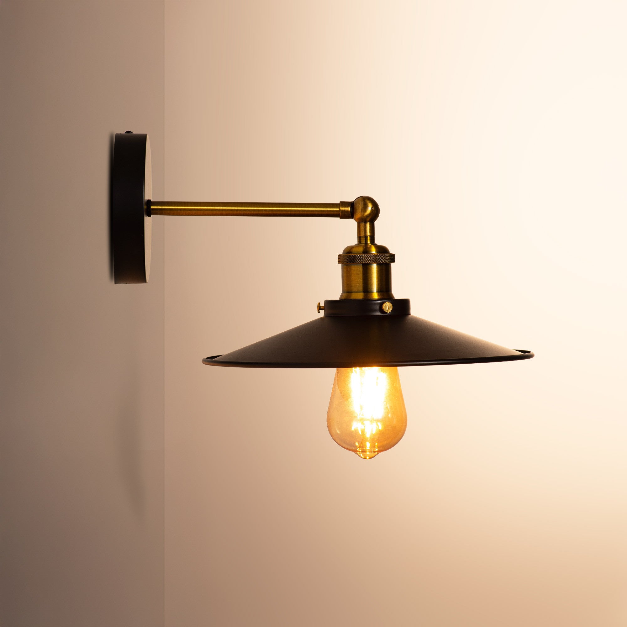 Aplique de pared retro "CLOCK WORK" - E27 (9)