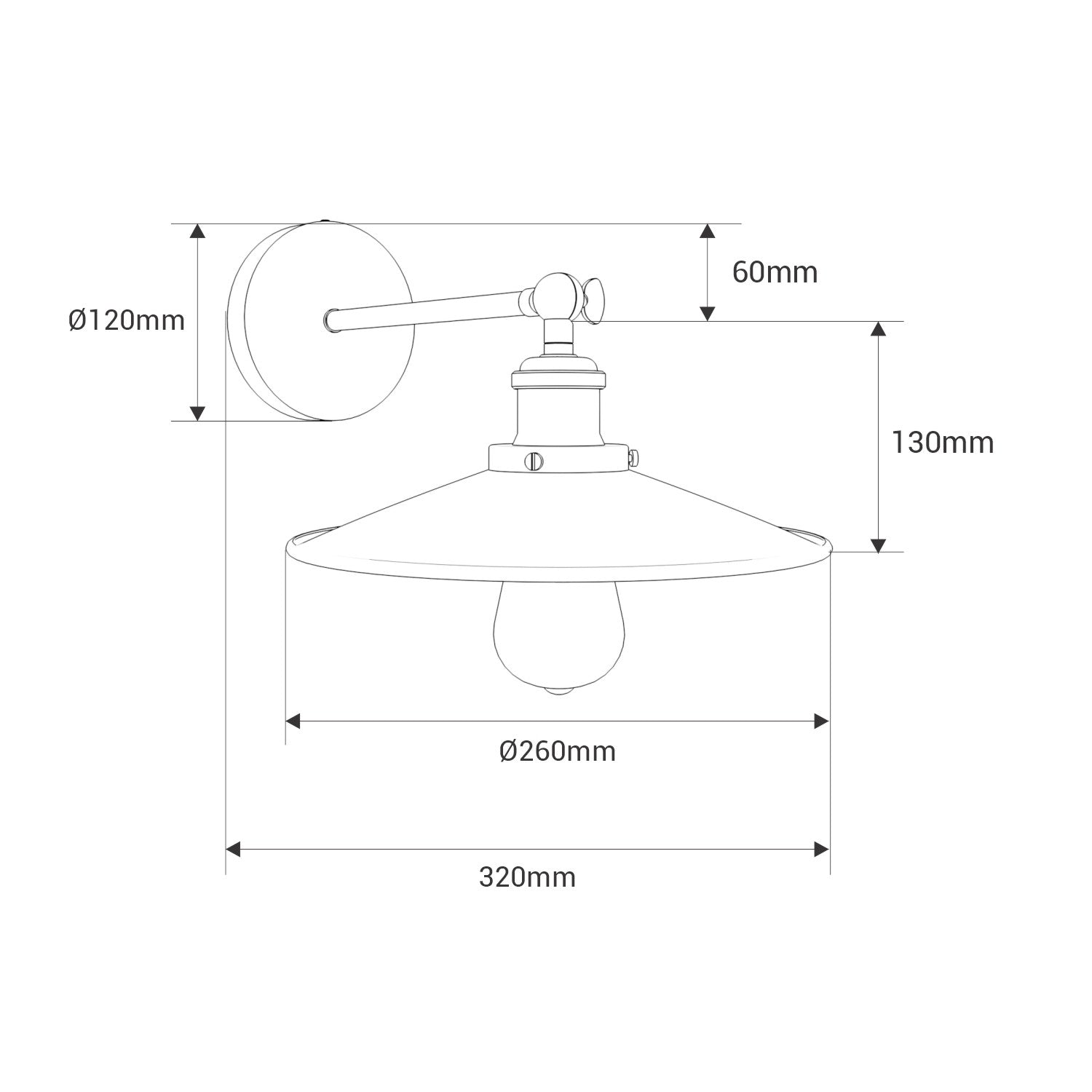 Aplique de pared retro "CLOCK WORK" - E27 (17)