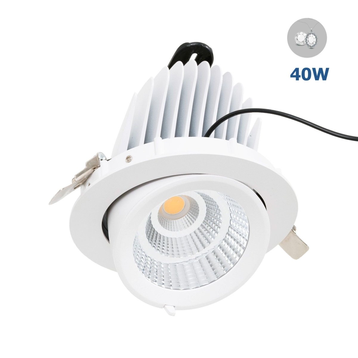 Downlight LED basculante empotrable - Chip especial para comercios - 40W - Barcelona Led-