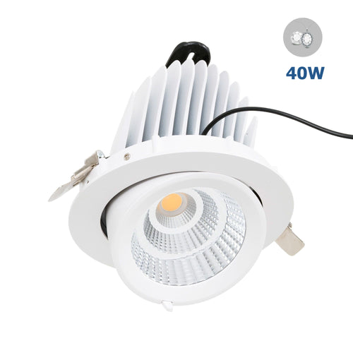 Downlight LED da incasso orientabile - Chip speciale per gioiellerie - 40W