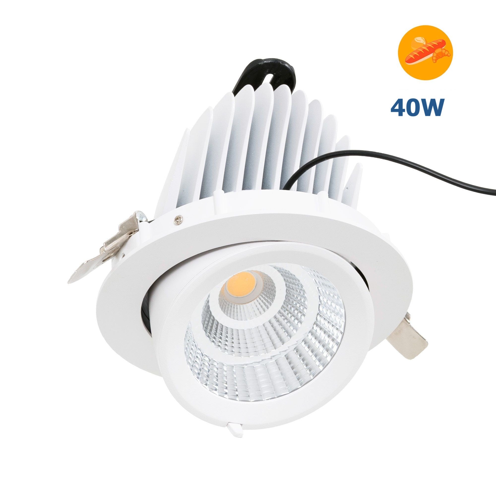 Downlight LED basculante empotrable - Chip especial para comercios - 40W (65)