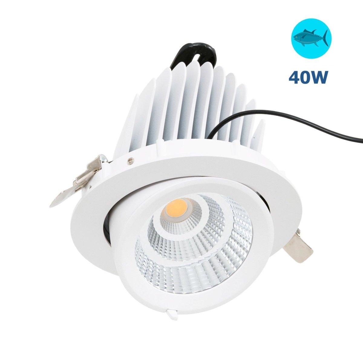 Downlight LED basculante empotrable - Chip especial para comercios - 40W - Barcelona Led-