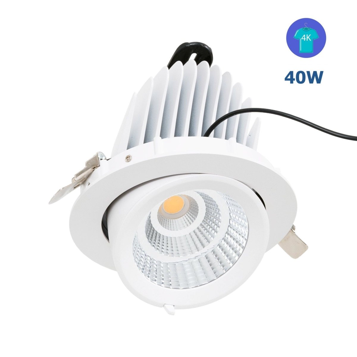 Downlight LED basculante empotrable - Chip especial para comercios - 40W - Barcelona Led-