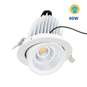 Downlight LED basculante empotrable - Chip especial para moda y retail - 40W