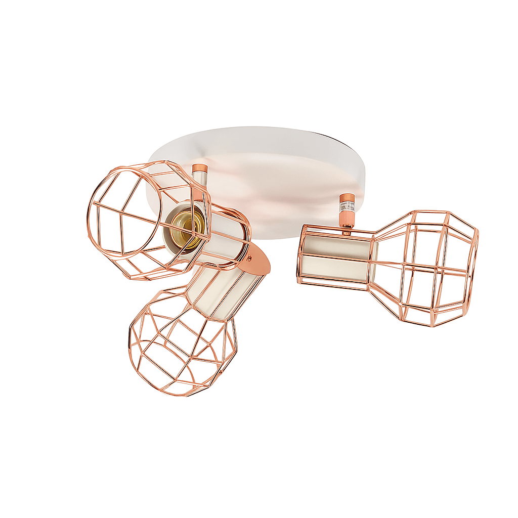 Lámpara de techo orientable jaula "AZOR-3" E14 (6)