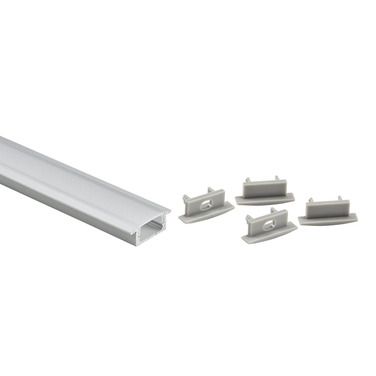 Perfil tira LED empotrable con difusor - Kit completo - 8,5x12mm - Tira LED ≤10mm - 2 metros - Barcelona Led-