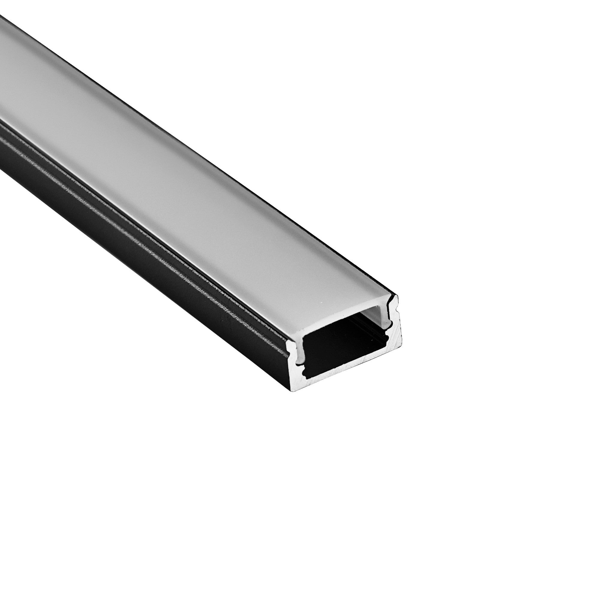 Perfil tira LED de superficie con difusor - Kit completo - 12x8,5mm - Tira LED ≤10mm - 2 metros (5)