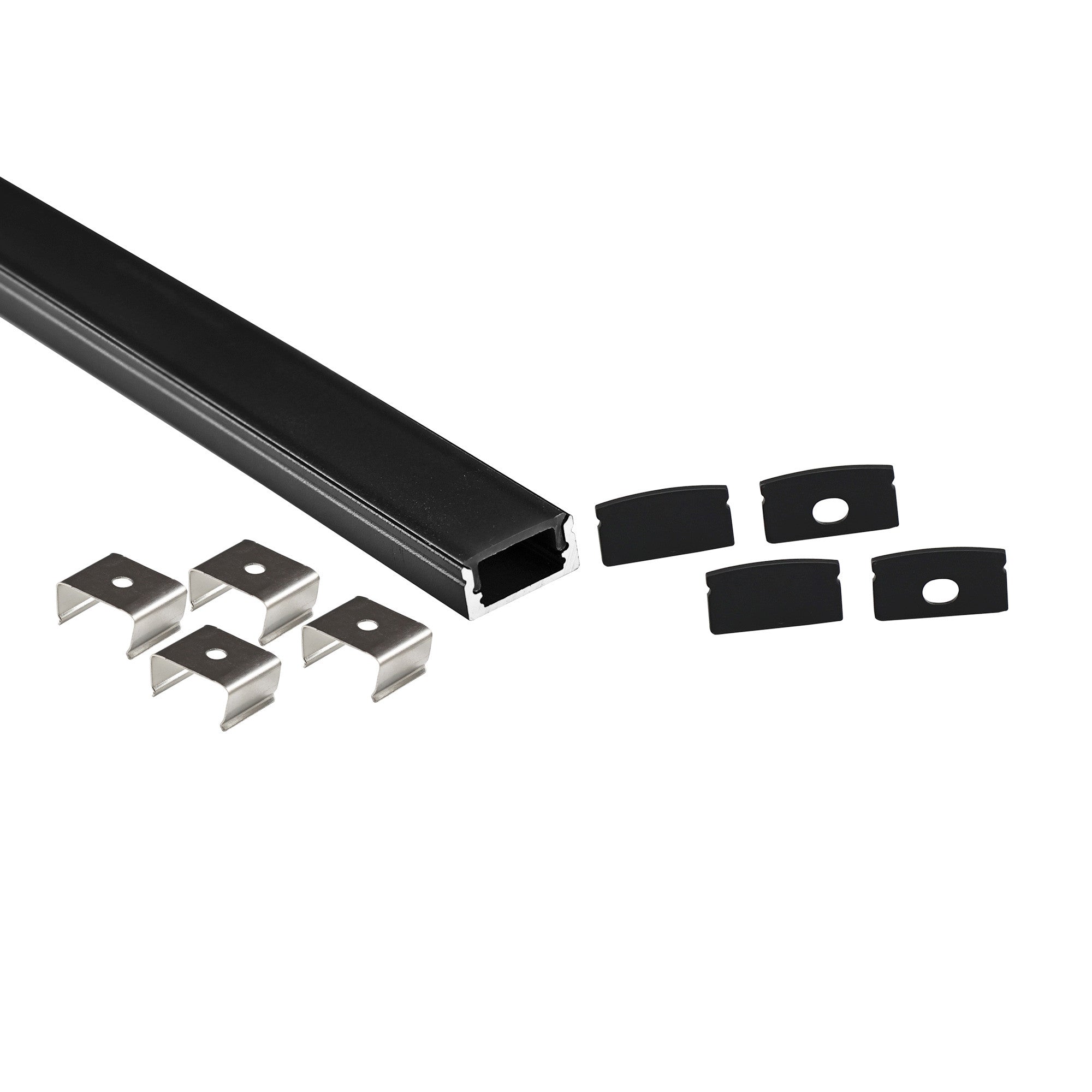 Perfil tira LED de superficie con difusor - Kit completo - 12x8,5mm - Tira LED ≤10mm - 2 metros (8)