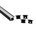 Recessed LED strip profile with diffuser - Complete kit - 12.2x13mm - LED strip ≤10mm - 2 meters 5