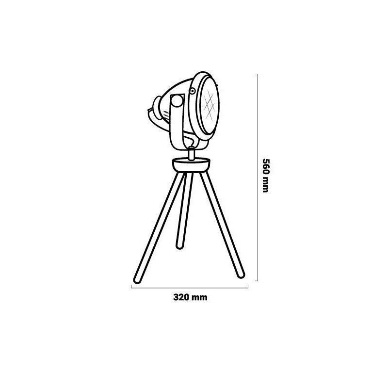 Lámpara de pie y sobremesa con trípode "TANGE" (7)