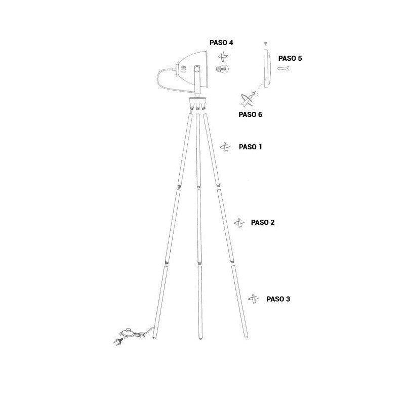 Lámpara de pie con trípode "WRIT" (8)