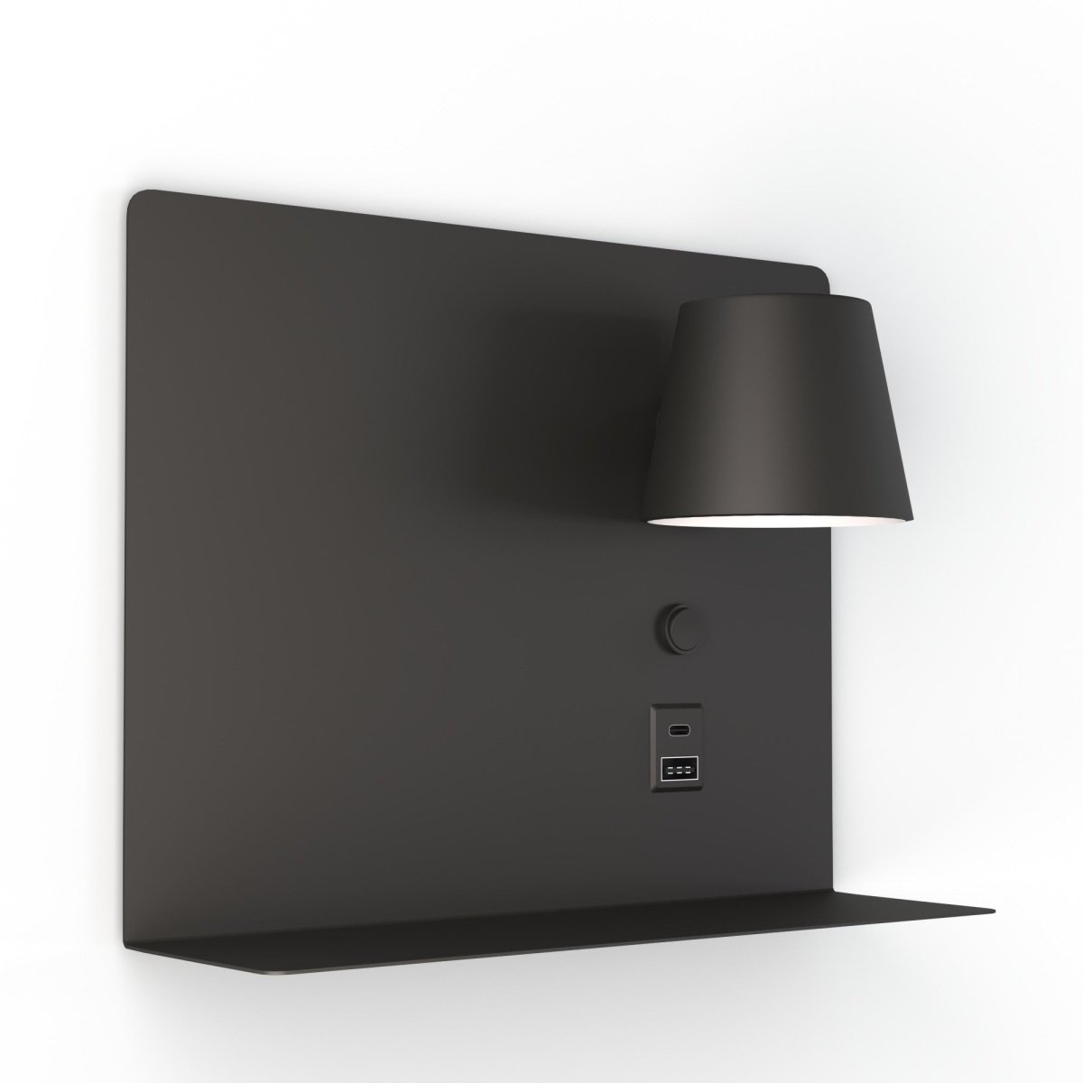 Aplique de pared para lectura "BASKOP" - 6W - CCT - Puerto USB + USB-C - Barcelona Led-Decoración