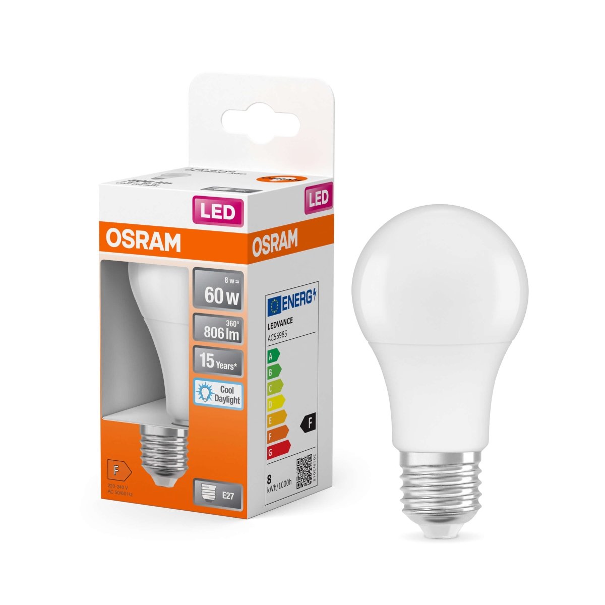 Bombilla LED E27 A60 8W - LEDVANCE - 6500K - Barcelona Led-
