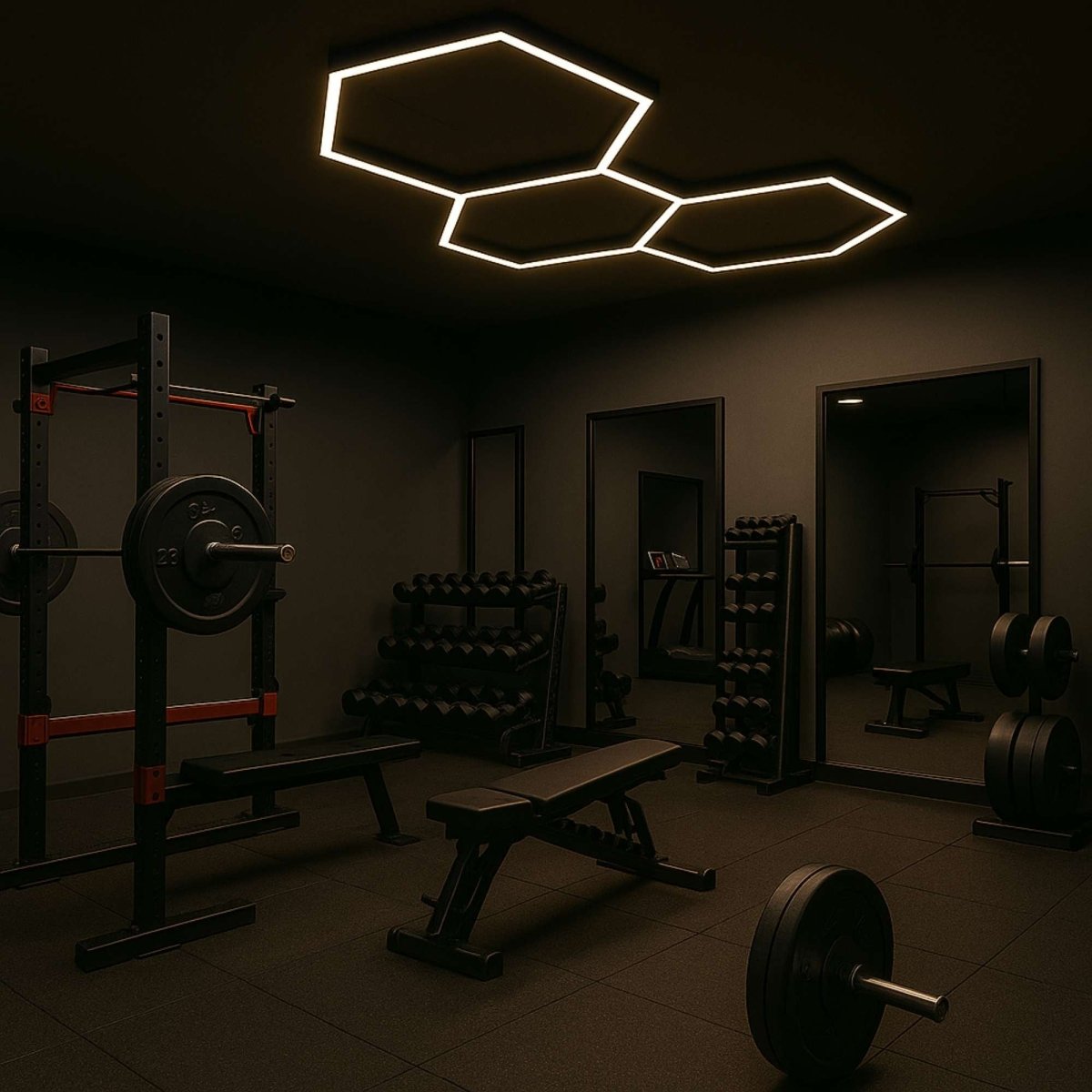 Lámpara LED hexagonal - 6500K - 3 hexágonos - 440cm - Barcelona Led-