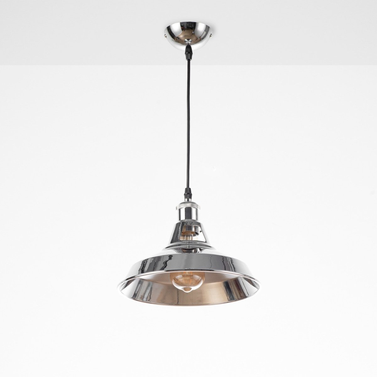 Lámpara industrial retro colgante "MANACOR" con cúpula de metal - Barcelona Led-Decoración