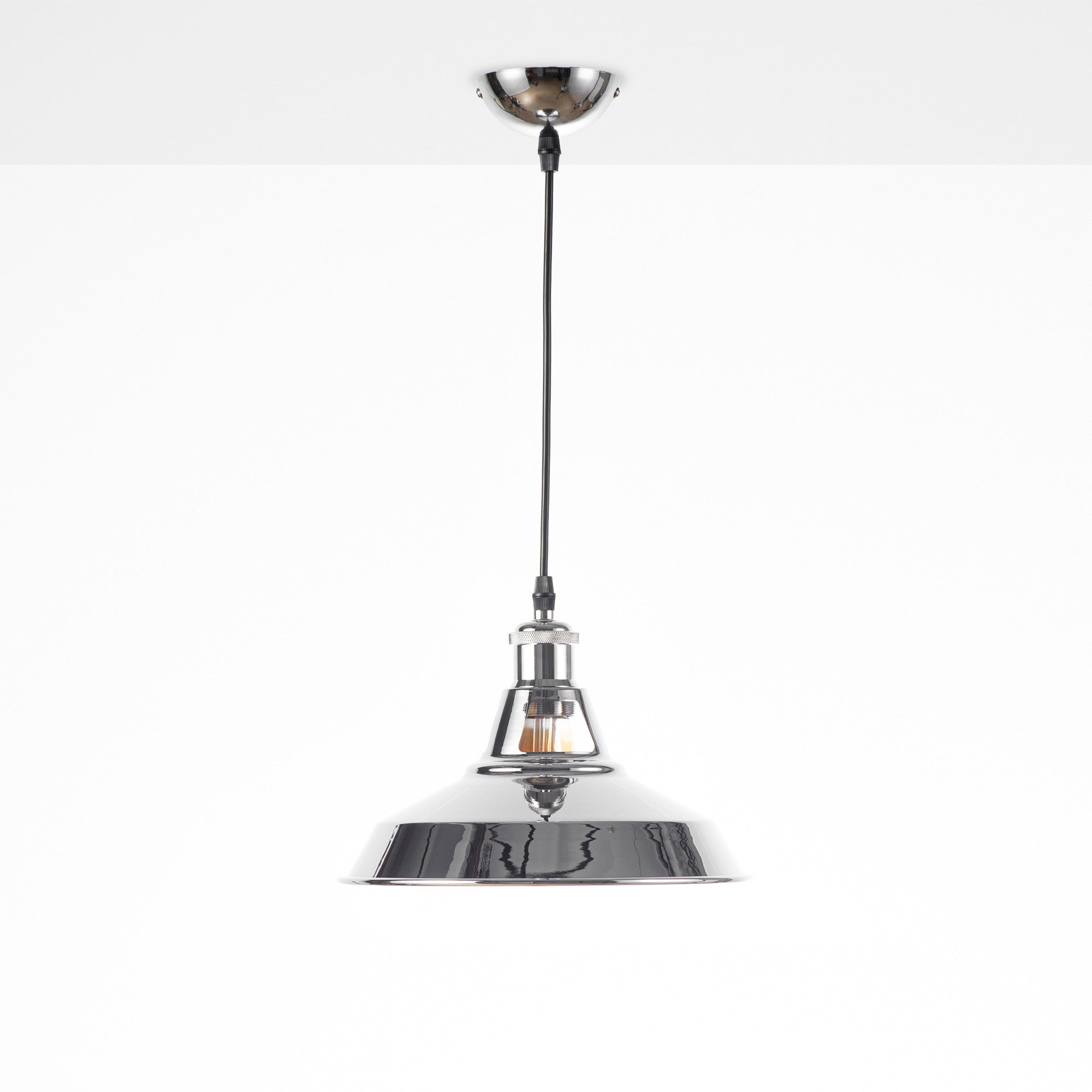 Lámpara industrial retro colgante "MANACOR" con cúpula de metal (15)