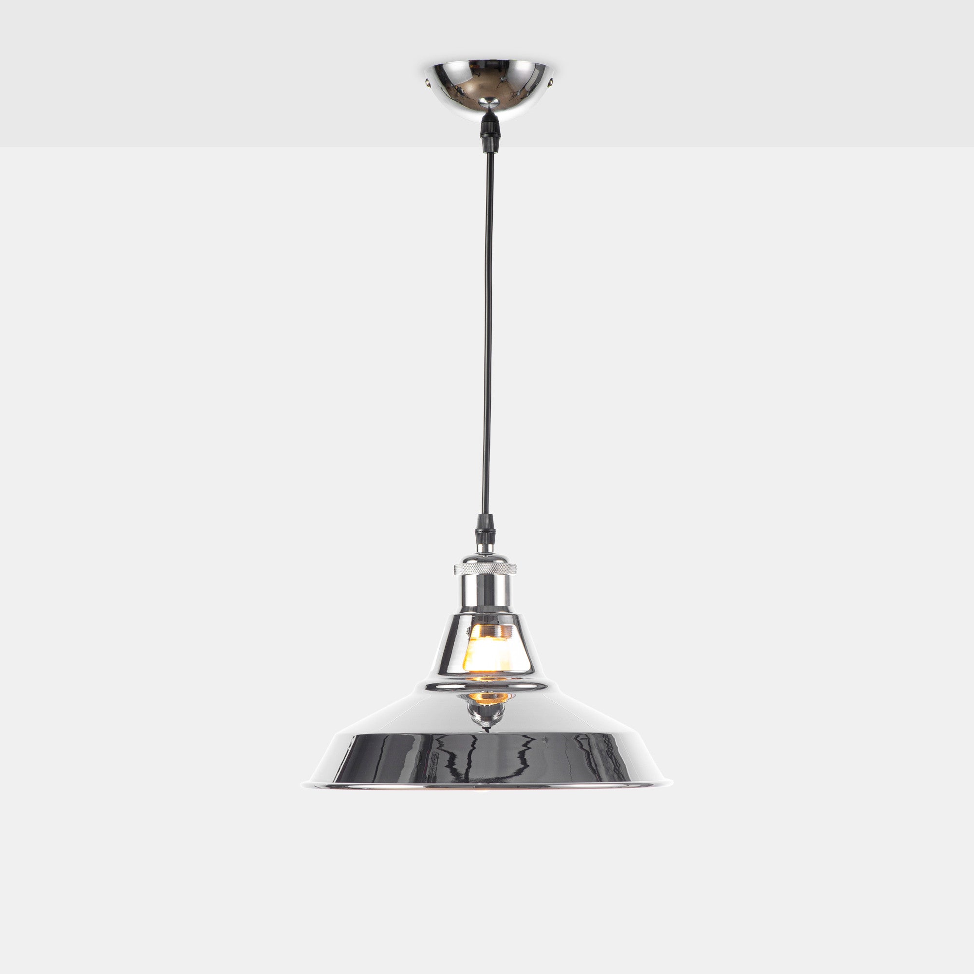 Lámpara industrial retro colgante "MANACOR" con cúpula de metal (16)